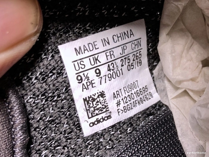 (Reflective) V2 Static 350 Adidas Boost Black - FU9007 Yeezy 0821